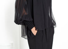 Load image into Gallery viewer, Poet Silk Sweater in Black